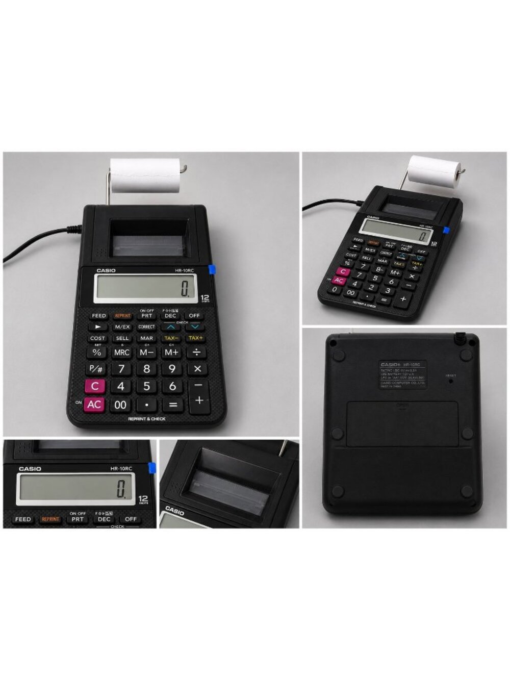 Casio HR-10RC Printing Calculator 12-Digit AC/DC Portable NWOB
